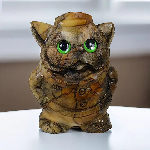 Каменная фигурка «Котик», 130×90×165 мм