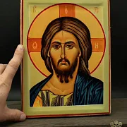 Икона "Христос Вседержитель" дерево, ручная работа — фотография 1