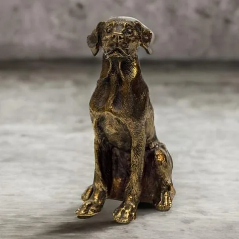 Фигурка «Дог» из бронзы, 95×65 мм