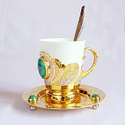Кофейная пара из фарфора "Дуэт". Златоуст — фотография 2
