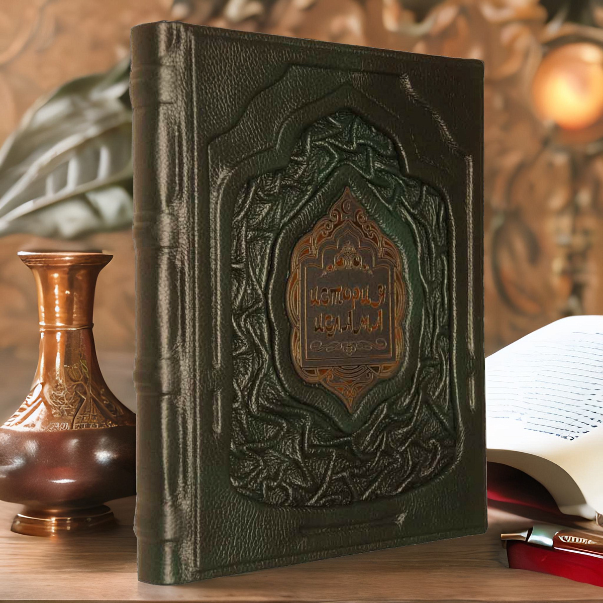 History of Islam — Коран в кожаном переплёте