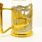 Металлический подстаканник «Нефть» — фотография 4