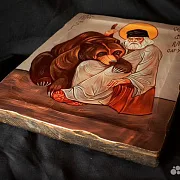 Икона "Св. Прп. Серафим Саровский с медведем" — фотография 7