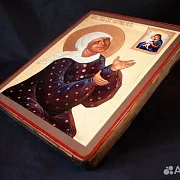 Икона деревянная "Святая Матрона" — фотография 4