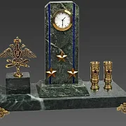 Часы «Погон» с гербом ВВС и подставками — фотография 2